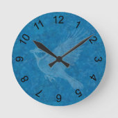 Flying Bird Runde Wanduhr (Vorderseite)