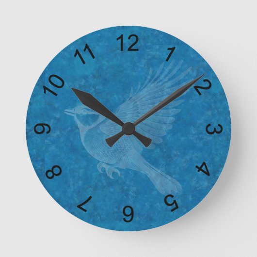 Flying Bird Runde Wanduhr (Vorderseite)