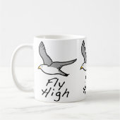 Flying Bird. Seagull in Flight Illustration. Kaffeetasse (Links)