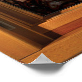 Flying Bird-Silhouette Holzfenster-Illusion Poster (Ecke)