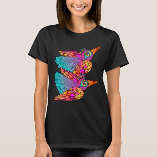 Flying Bird voller Farbe T-Shirt (Vorderseite)