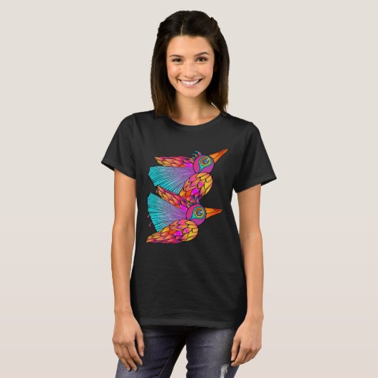 Flying Bird voller Farbe T-Shirt (Vorne ganz)