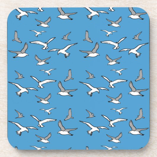 Flying Birds - a Flock of Seagulls Getränkeuntersetzer (Vorderseite)