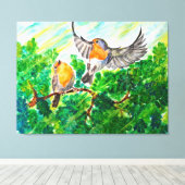 Flying Birds Canvas Print - Malerei Leinwanddruck (Insitu (Holzboden))
