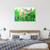 Flying Birds Canvas Print - Malerei Leinwanddruck (Insitu (Schlafzimmer))