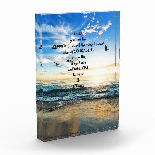 Flying Birds in Heaven Serenity Gebet Fotoblock (Links)