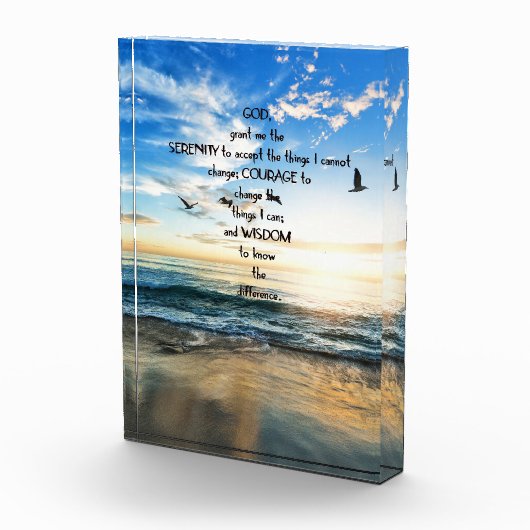 Flying Birds in Heaven Serenity Gebet Fotoblock (Rechts)