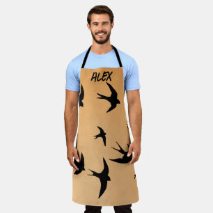 Flying Birds Seagull Silhouette Sunset Schürze