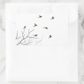 Flying Birds Silhouette Sticker (Tasche)