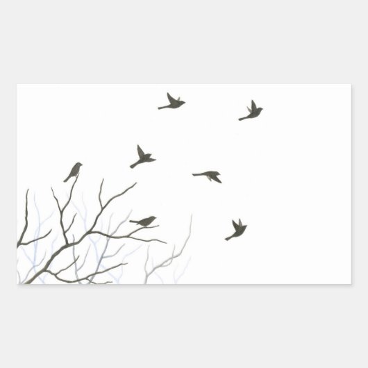 Flying Birds Silhouette Sticker (Vorderseite)