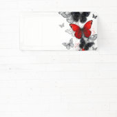 Flying Black and Red Morpho Butterfliegen Banner (InSitu)