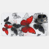 Flying Black and Red Morpho Butterfliegen Case-Mate iPhone Hülle (Rückseite (Horizontal))