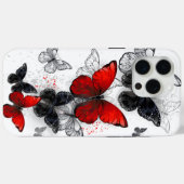 Flying Black and Red Morpho Butterfliegen Case-Mate iPhone Hülle (Rückseite (Horizontal))