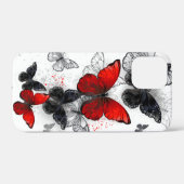 Flying Black and Red Morpho Butterfliegen Case-Mate iPhone Hülle (Rückseite (Horizontal))