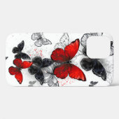 Flying Black and Red Morpho Butterfliegen Case-Mate iPhone Hülle (Rückseite (Horizontal))