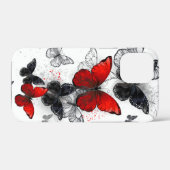Flying Black and Red Morpho Butterfliegen Case-Mate iPhone Hülle (Rückseite (Horizontal))