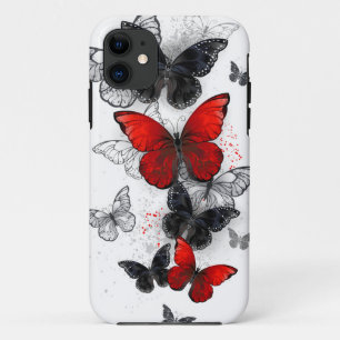 Flying Black and Red Morpho Butterfliegen Case-Mate iPhone Hülle