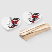 Flying Black and Red Morpho Butterfliegen Fächer (Non-assembled)