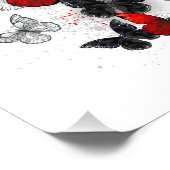 Flying Black and Red Morpho Butterfliegen Fotodruck (Ecke)