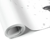 Flying Black and Red Morpho Butterfliegen Geschenkpapier (Rolleneckpunkt)