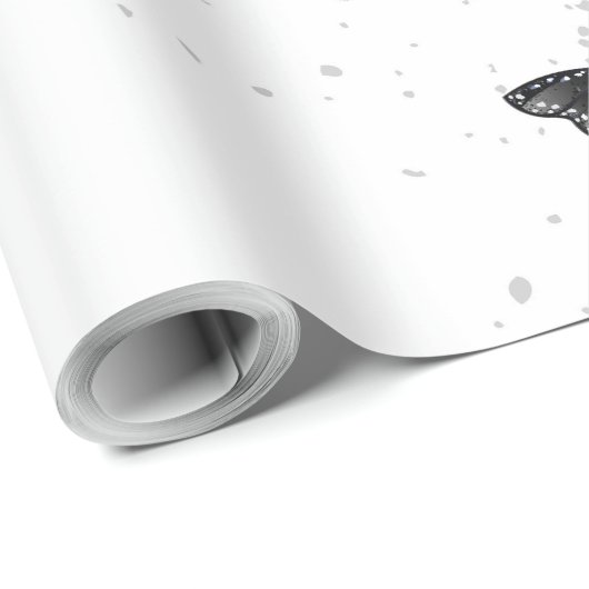 Flying Black and Red Morpho Butterfliegen Geschenkpapier (Rolleneckpunkt)