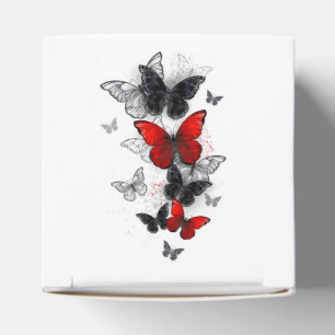 Flying Black and Red Morpho Butterfliegen Geschenkschachtel