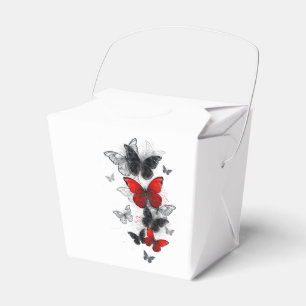 Flying Black and Red Morpho Butterfliegen Geschenkschachtel