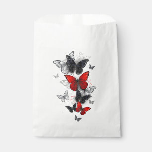 Flying Black and Red Morpho Butterfliegen Geschenktütchen