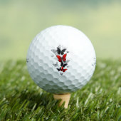 Flying Black and Red Morpho Butterfliegen Golfball (Insitu T-Shirt)