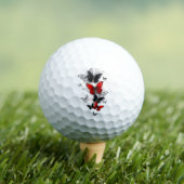 Flying Black and Red Morpho Butterfliegen Golfball (Insitu T-Shirt)