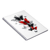 Flying Black and Red Morpho Butterfliegen Notizblock (Rechte Seite)