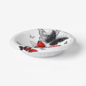 Flying Black and Red Morpho Butterfliegen Pappteller (Gewinkelt)