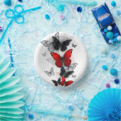 Flying Black and Red Morpho Butterfliegen Pappteller (Party)