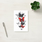 Flying Black and Red Morpho Butterfliegen Post-it Klebezettel (Büro)