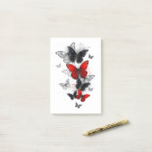Flying Black and Red Morpho Butterfliegen Post-it Klebezettel (Auf Schreibtisch)