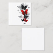 Flying Black and Red Morpho Butterfliegen Rabattkarte (Vorne/Hinten)