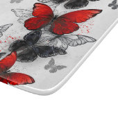 Flying Black and Red Morpho Butterfliegen Schneidebrett (Ecke)
