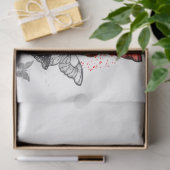 Flying Black and Red Morpho Butterfliegen Seidenpapier (Geschenk)