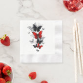 Flying Black and Red Morpho Butterfliegen Serviette (Beispiel)