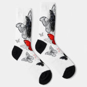 Flying Black and Red Morpho Butterfliegen Socken (Rechts)