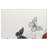 Flying Black and Red Morpho Butterfliegen Stoff (Fat Quarter (45,7 x 55,9 cm))