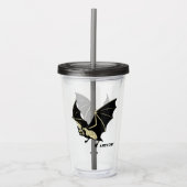 Flying Black Bat Personalized Acryltrinkbecher (Vorderseite)