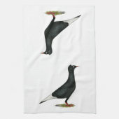 Flying Black Cap-Taube Küchentuch (Vertikal)