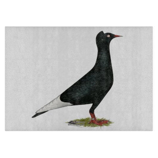 Flying Black Cap-Taube Schneidebrett (Vorderseite)