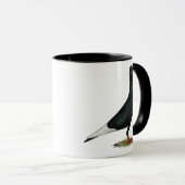 Flying Black Cap-Taube Tasse (VorderseiteRechts)