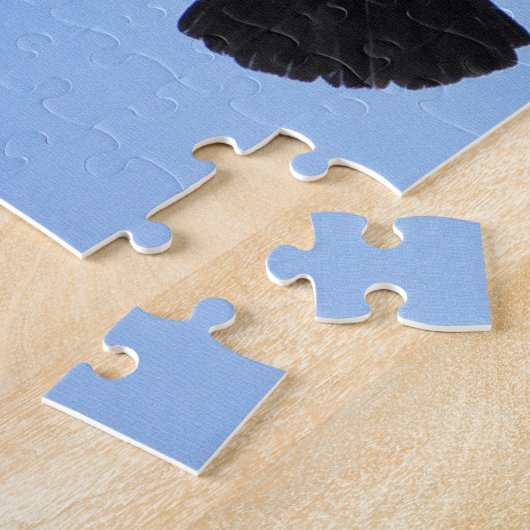 Flying Black Raven Corvid Crow-Lover Foto Design Puzzle (Seite)