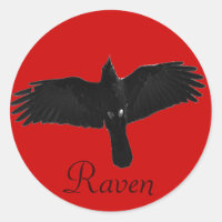 Flying Black Raven Corvid Crow-Lover Foto Design
