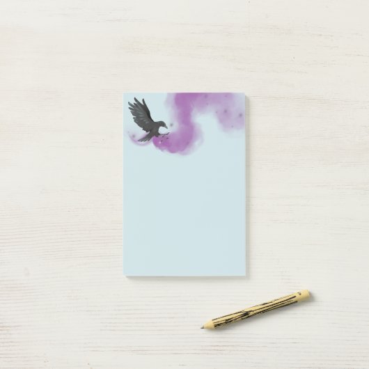 Flying Black Raven Post-it-Notes Post-it Klebezettel (Auf Schreibtisch)