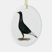 Flying Black Taube Keramikornament (Rechts)