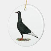 Flying Black Taube Keramikornament (Links)